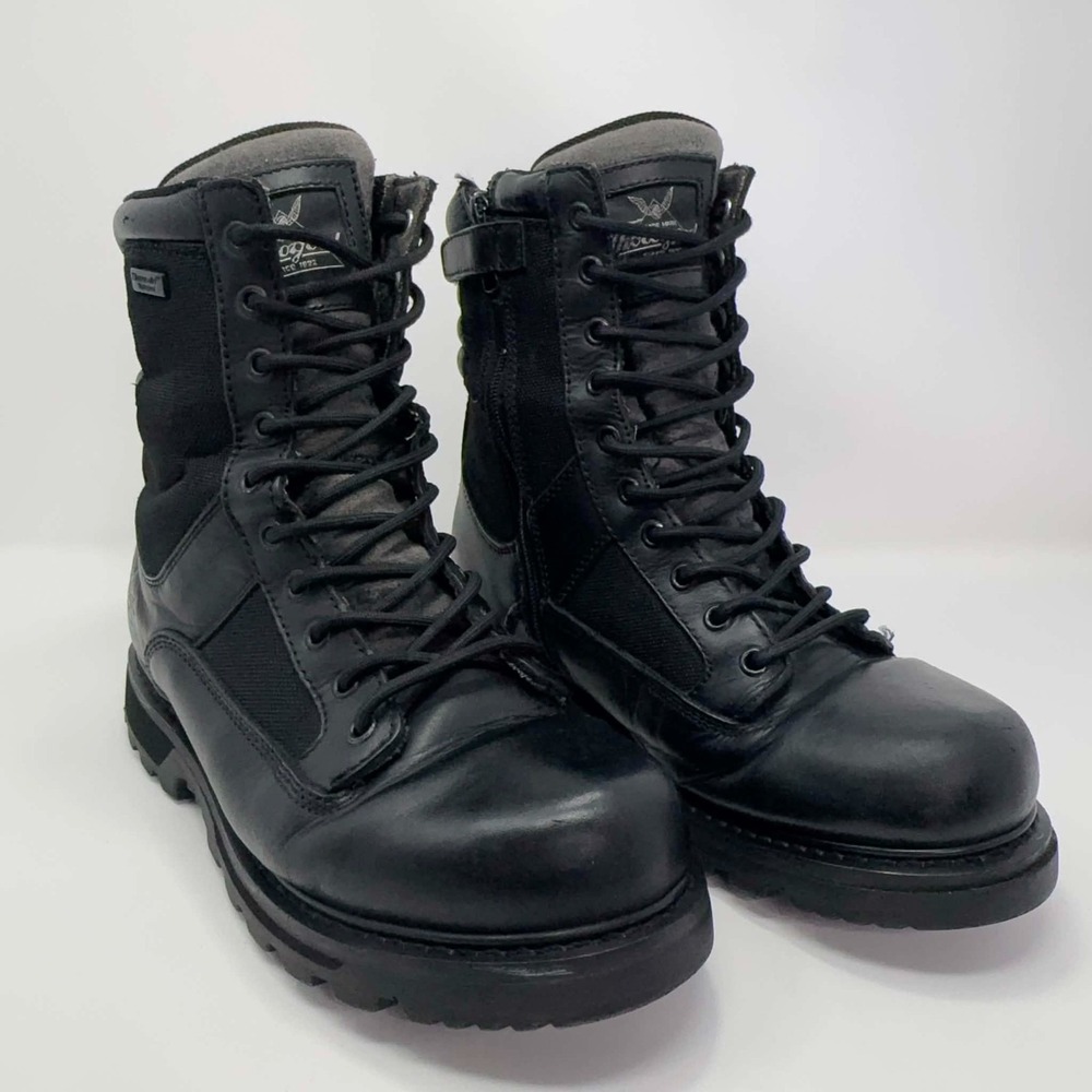 Thorogood 834-6889 Tactical Duty Boots Mens 9M Black Leather Side Zip Waterproof